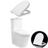 Universal White Toilet Seat Cover Soft Close Quick Install Durable Urea Resin Thick Design