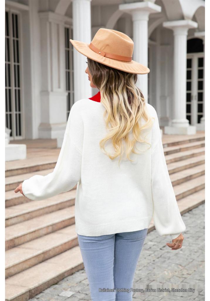 2026 Autumn-Winter Women's Heart-Shaped Valentine’s Day Round Neck Knit Pullover
