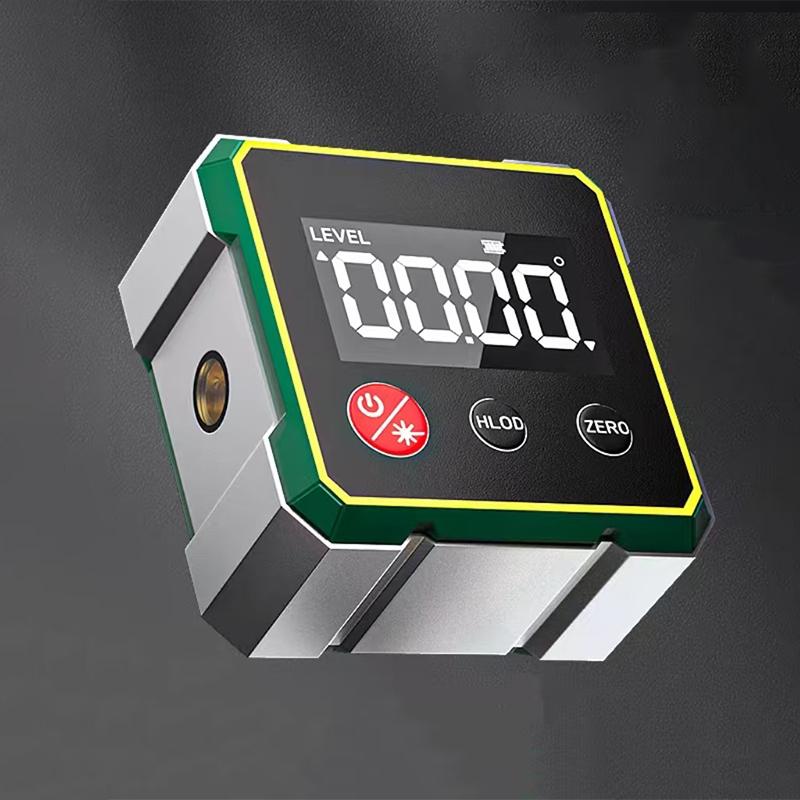 360° Magnetyczny Cyfrowy Miernik Kąta Z Elektronicznym Laserowym Miernikiem Poziomu Liniał Ładowanie Type-C LCD Elektroniczny Kątomierz Narzędzie Pomiarowe