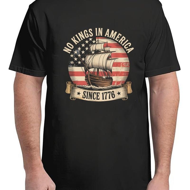 No Kings In America Vintage Usa Patriotic For Adult S 4Xl T Shirt
