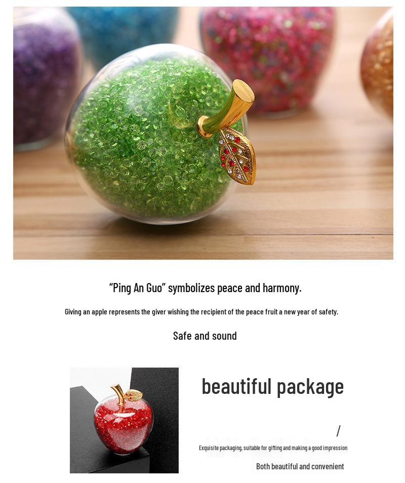 Christmas Crystal Apple Gift for Girlfriend or Wife - Perfect Birthday or Home Decor Piece for Best Friend