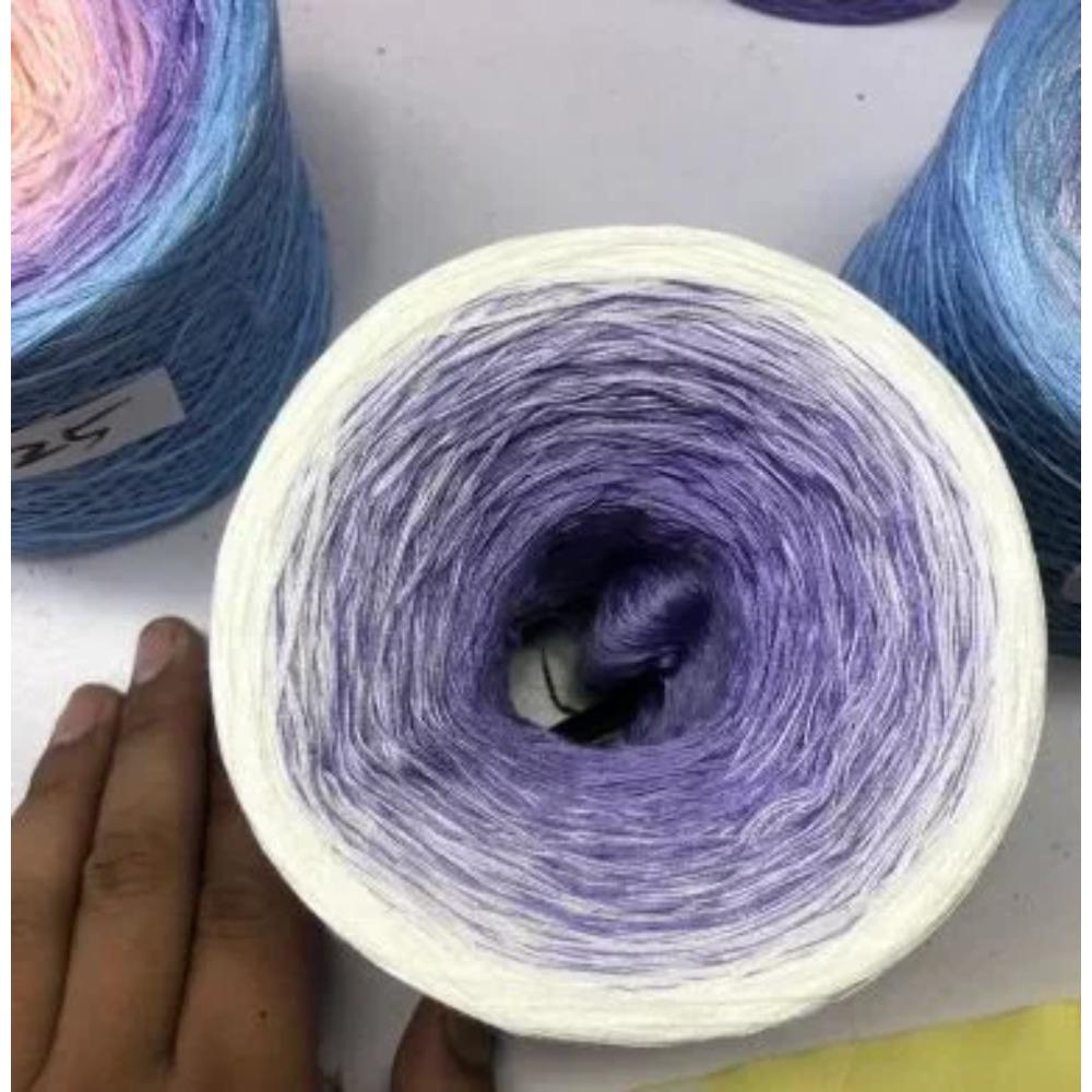 300g/pcs Colorful Pure Cotton Cake Gradient Cotton Rainbow DIY Scarf Shawl Skirt Wool Yarn Crochet