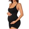 European & American Maternity Yoga Suit: Breathable One-Piece with Removable Pads, Criss-Cross Back, High Waist