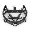 Half Moon Tambourine Metal Jingles Double Row Handheld Musical Percussion Instrument DT‑66