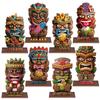 Dessert Display Figure Set In Wood, 8 Standing Party Figures for Dining Table Styling, Home Shelf Placement, and Indoor Event Tables