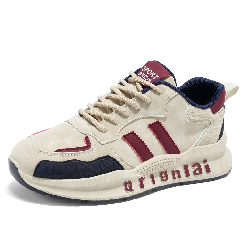 Men's Shoes Sneakers Lace Up 2025 New Spring Breathable Casual Sneakers Leisure Soled Comfort Non Slip Outdoor Running Shoes