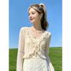 Women's Cardigan Jacket, Summer Lightweight Breathable Lace Tie Shawl, Fashionable Versatile Short Cardigan Jacket, Outerwear for Slip Dresses