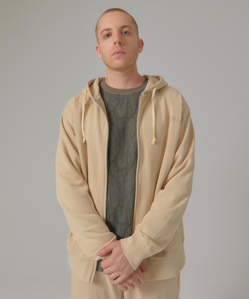 Lmc Washed Og Applique Zip Up Hoodie Charcoal