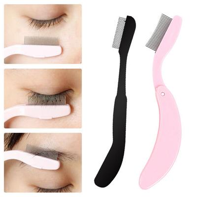 1PC Faltbare Wimpern Kamm Metall Augenbraue Pinsel Werkzeug Mascara Separator Lash