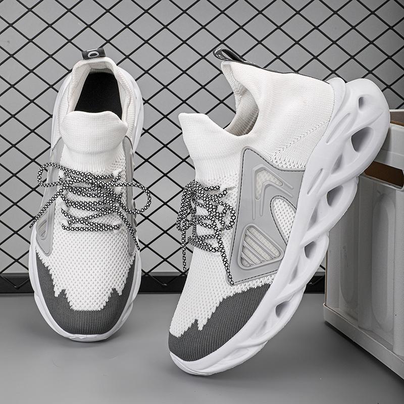 Мужские кроссовки модные дышащие повседневные спортивные туфли мужские кроссовки для бега — фото 7