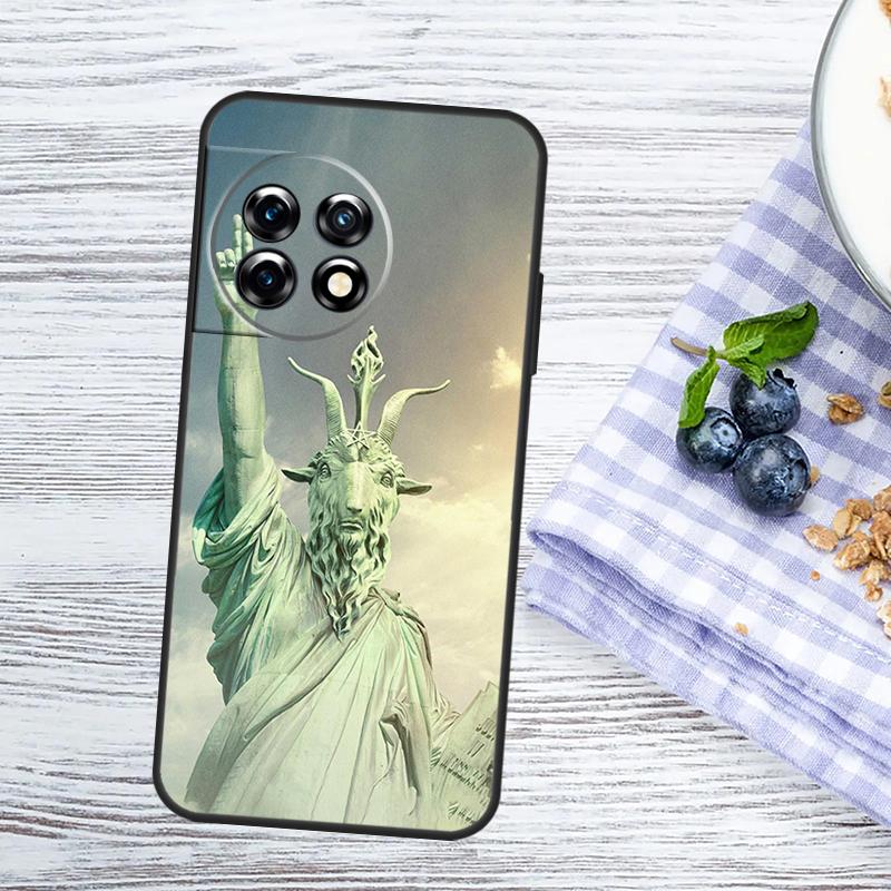 Satanic Scary Skull Case For OnePlus Nord CE 5 2 3 4 Lite N20 N30 OnePlus 10T 13T 13R 12R 15R 10 11 12 13 15 Cover