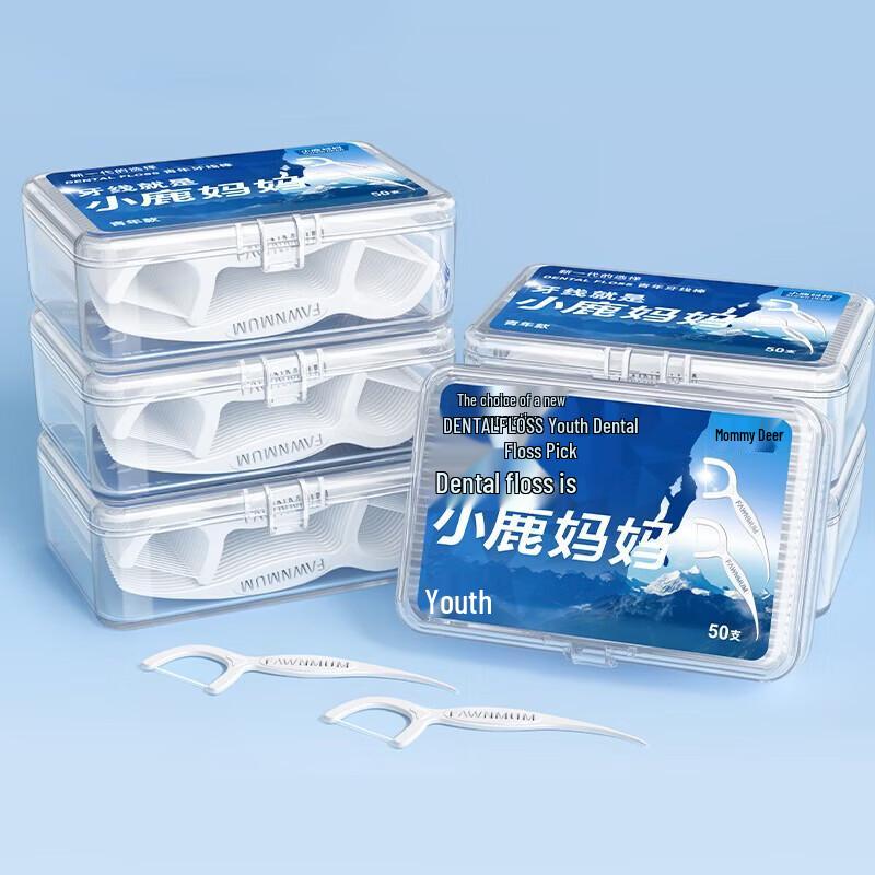 FAWNMUM Superfine Dental Floss Picks, 8-Pack (400 Count)