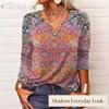 JPNTKY Women's Fashion Casual Long Sleeve V Neck Blouses & Shirts