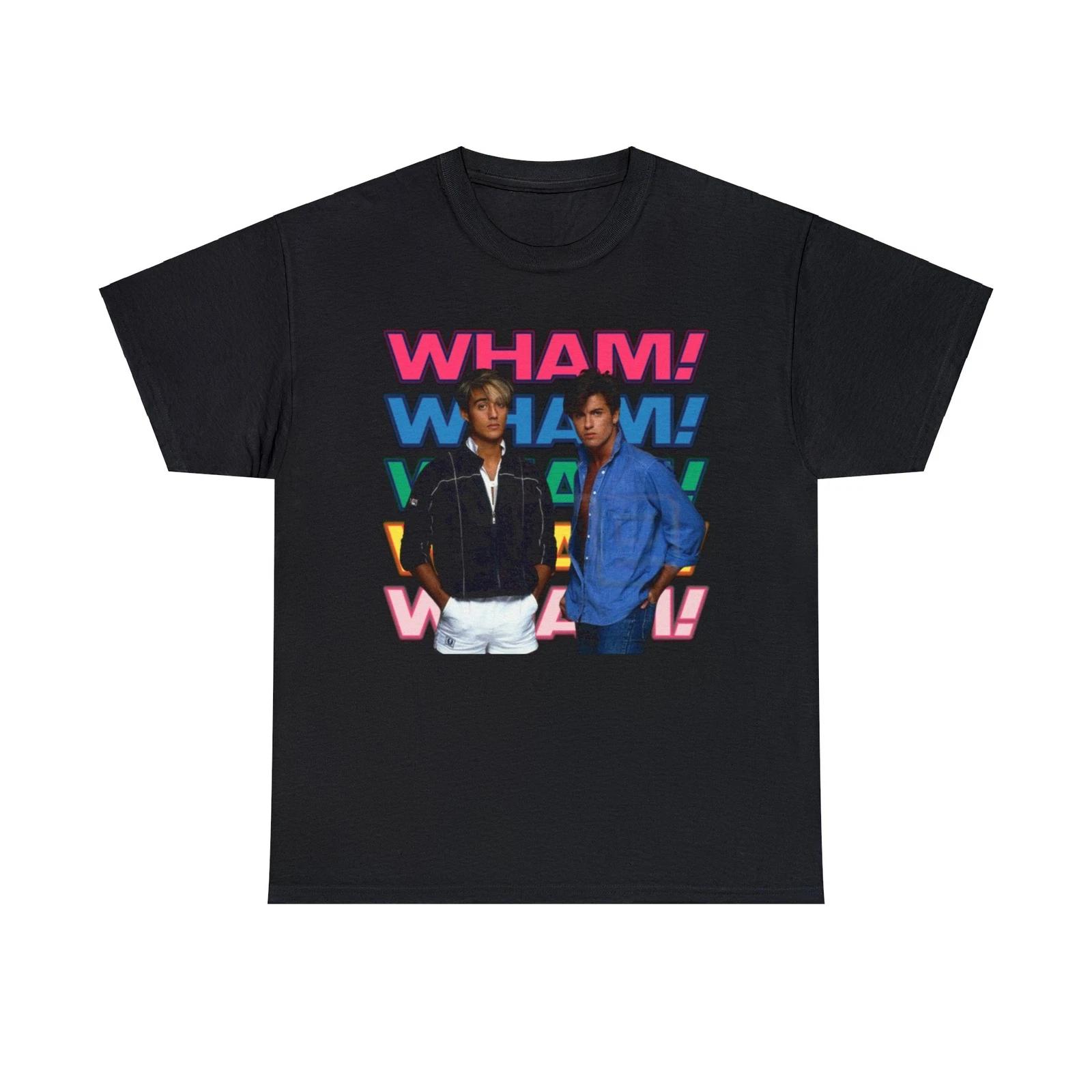 

Wham! Heavy Cotton Tee, George Michael, Andrew Ridgeley S