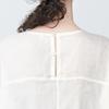 MUJI Hemp Rayon Short Sleeve Size S Women's Blouse, Off-White, (BC2IUA4S)