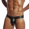 Pánské strečové punčochové kalhoty Hot Gold Leather Faux Leather Sexy slipy