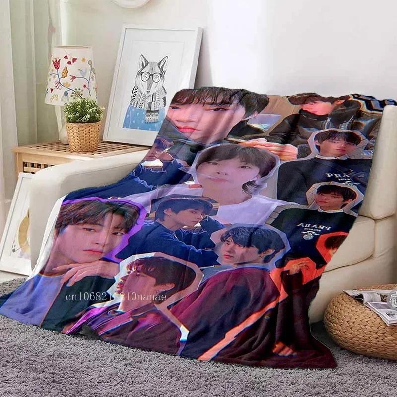Hwang In Yeop Soft Flannel Blanket Kd Star Poster Blanket Sofa Bed Bedroom Living Room Portable Home Travel Break Blanket