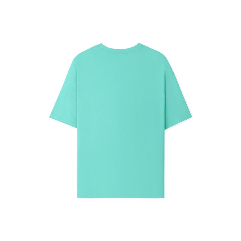 Skechers Comfortable Versatile Simple Fashion Short Sleeve T-Shirt Unisex Tops Pink Green L225U156-000U