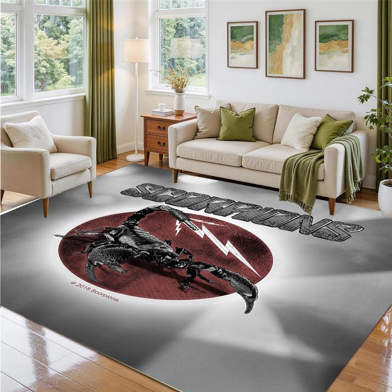 Scorpions Design Crystal Velvet Rug Soft Decorative Mat for Bedroom Entrance