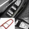 Carbon Fiber 4X Window Lift Switch Panel Cover Trim For Hyundai Sonata 2020 2021