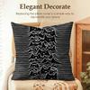 Fashion Art Line Cat Cushion Cover Natural Linen Organic Fabric DoubleSided Printing Sofa Home Decor Gift Pillow Case