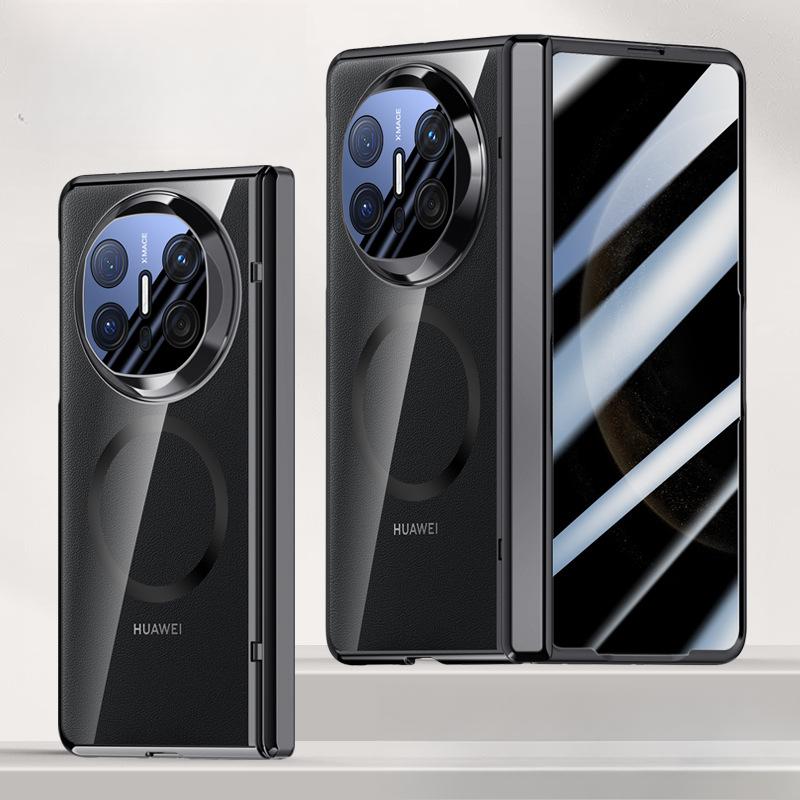 

Подходит для чехла для мобильного телефона Huawei Matex6, пленка, интегрированный магнитный пружинный шарнир, центральный вал, противоударный, полностью закрывающий, гальванизированный, для деловых мужчин Huawei Mate X6