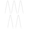 Hanging Basket Replacement Chain Hardware, Five Silver-Tone Steel Pieces Measuring About 31 Inches for Raised Displays On Porches and Balconies