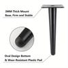 4pcs Metal Furniture Legs Round Tall Sleek Tapered Sofa Legs Modern Style Decorative Cabinet Legs for TV Stand Closet Table Chair