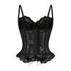 Kruis Kant Tanktop Heet Strik Kruis Kant Visgraat Vest Vorm Corset