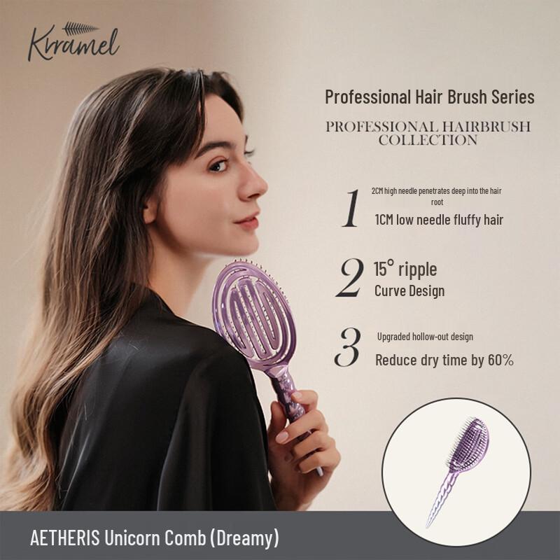 KRRAMEL Unicorn Anti-static Detangling Hair Comb Normal