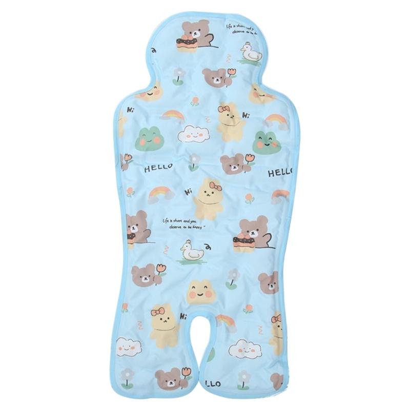 

Universal Baby Cooling Pad Pushchair Seat Lining Soft & Breathable Pram Cushion for Strollers Dining Chair 66x32cm синій