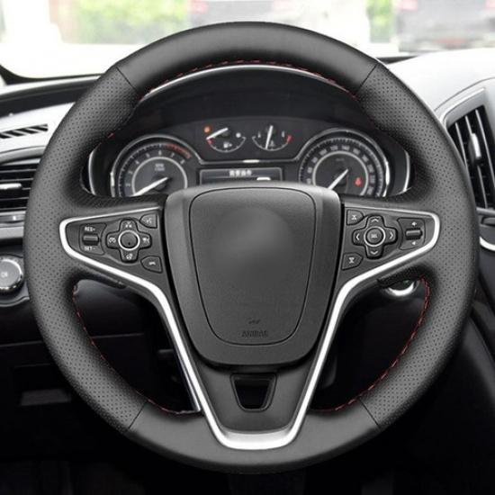 Black Leather Steering Wheel Cover For Opel ignia (CT) A Buick Regal GS 14-17