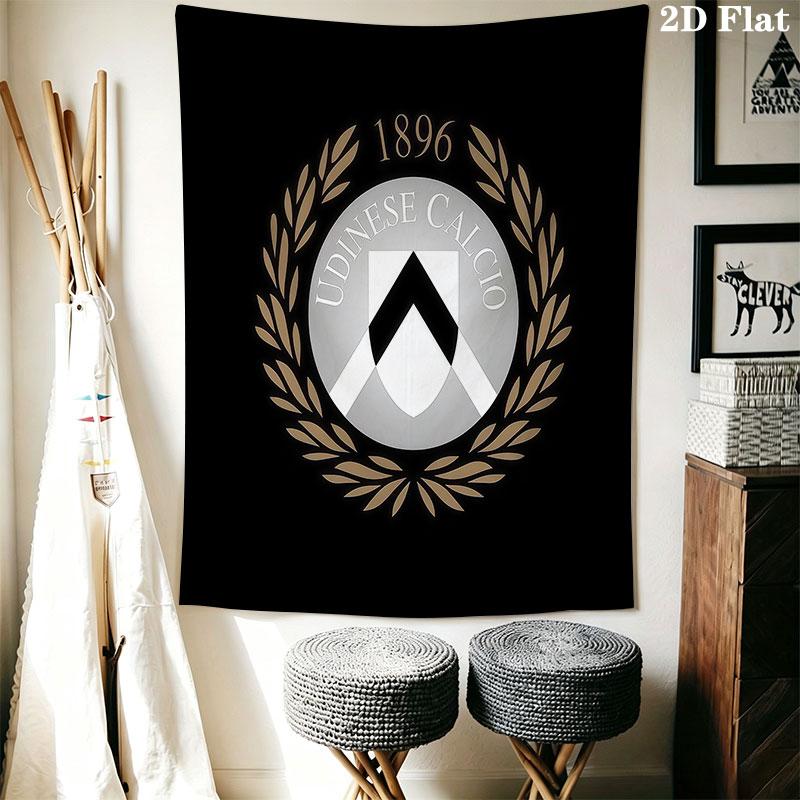 Udinese Calcio logo Wall Hanging Printed Fabric Blanket Decorative Tapestries for Bedroom Living Room Home Decor