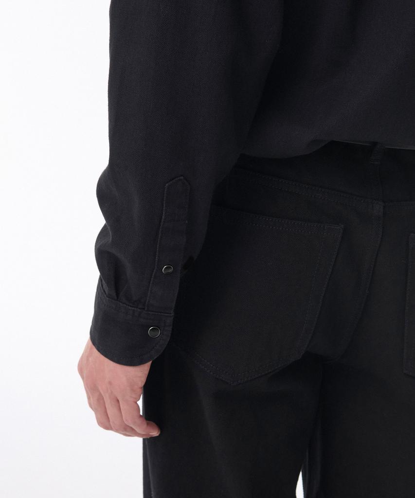 MUSINSA STANDARD Denim Western Shirt [Black]