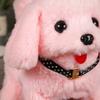 Kids Electric Plush Dog Toy Walking Barking Tail Wagging Interactive Puppy Plushie Toy Toddlers Boys Girls Educational Simulation Animal Toy