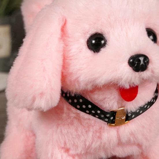 Kids Electric Plush Dog Toy Walking Barking Tail Wagging Interactive Puppy Plushie Toy Toddlers Boys Girls Educational Simulation Animal Toy