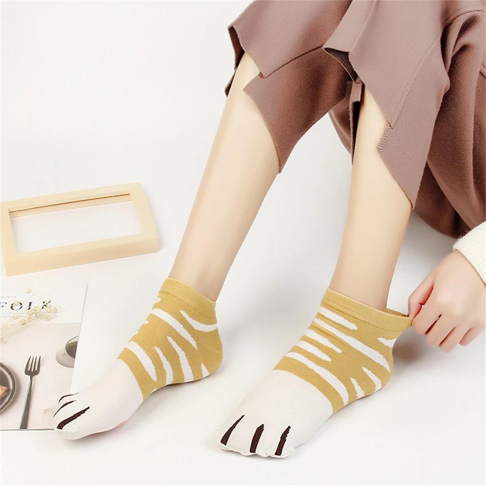 Women Cotton Cute 3D Knitted Cat Claw Low Cut Ankle Socks Ladies Girls Short Hosiery Dog Paws Sokken Dropship