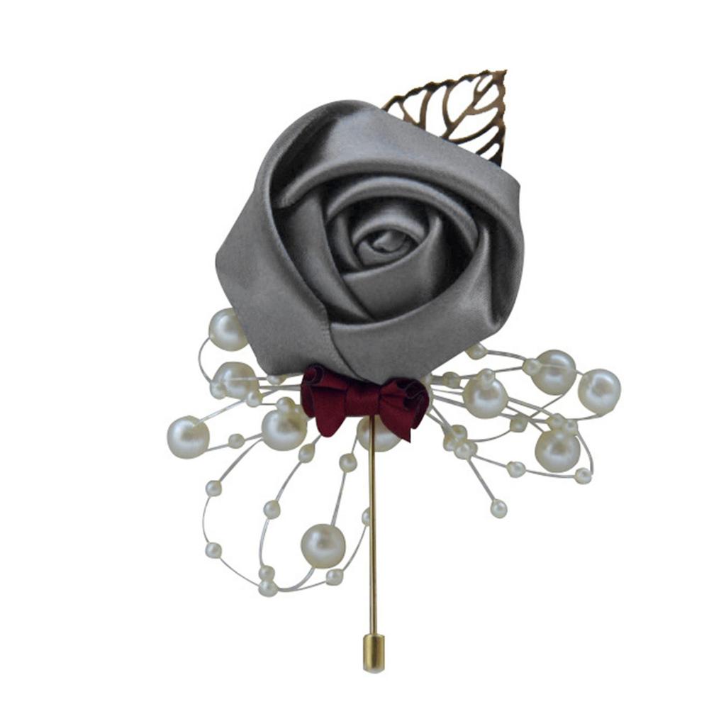 Ceremony Ball Corsage Brooch Wedding Bride and Groom Simulation Flower Corsage