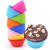 24-Cavity Nonstick Briose Mold Set - Oven Safe Up To 220°C Silicone Muffin Pan Multicolor 4.5x7x3cm