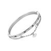 Roman Numeral Bangle Fashionable Hand Chain Heart Wristband Bracelet Jewelry Gift for Women Girls