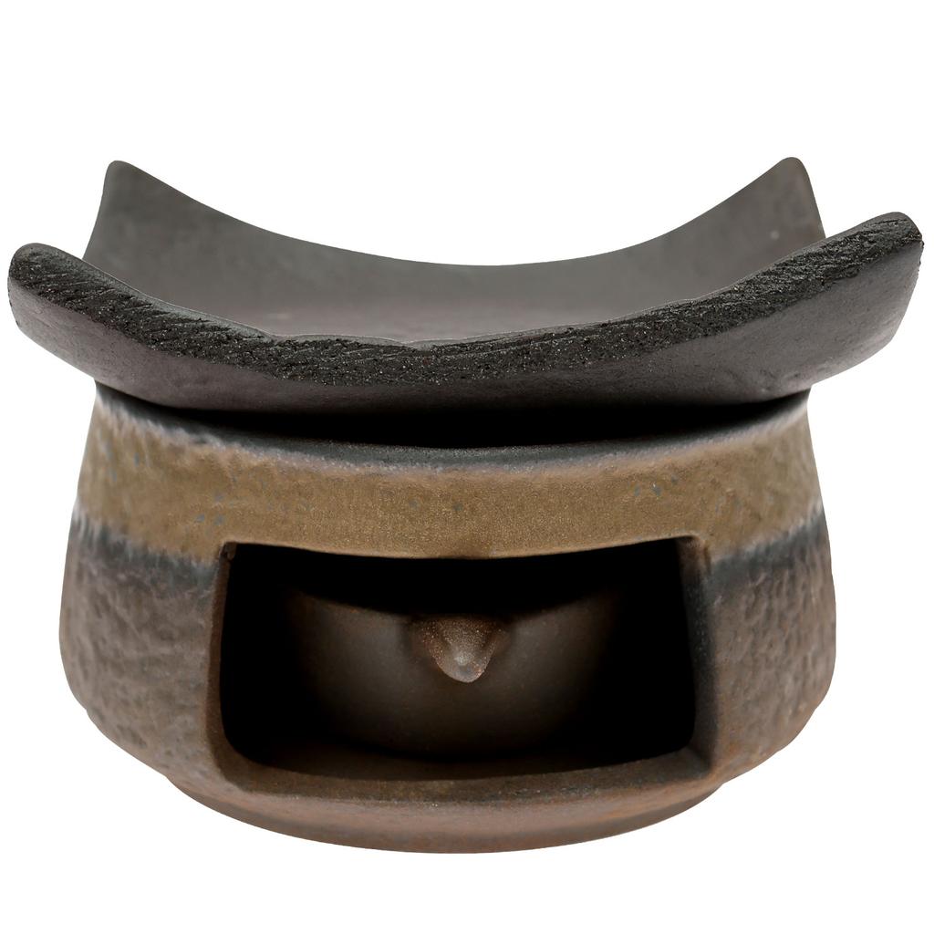 Ceramic Aromatherapy Stove Essential Oil Burner Handmade Tea Stove Warmer Set Zen Incense Burner with Tealight Holders for Home