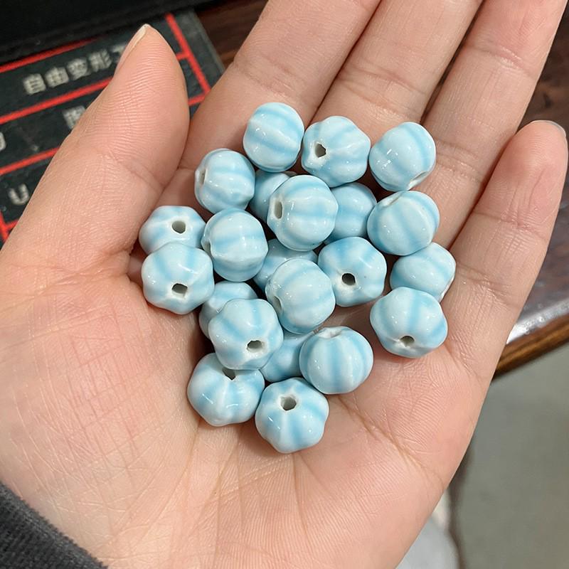 DIY Retro Ceramic Pumpkin Beads Bracelet Accessories - Handmade Jewelry Stringing & Weaving Materials