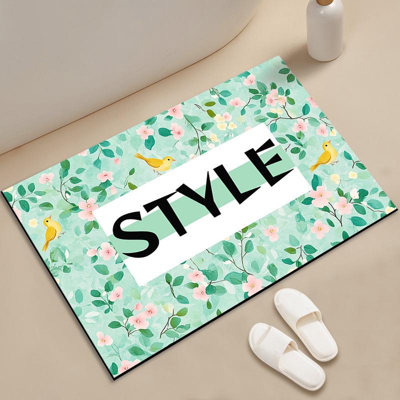 Small Fresh Porch Carpet Entry Door Mat Home Door Mat Living Room Diatom Mud Can Be Cut Into The Door Mat