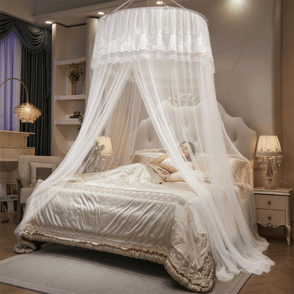 Lace Dome Mosquito Net Fine Mesh Queen-Size Bed Tent Universal Bed Curtain Bedroom