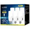 Set of 6 LED Bulbs, T-Shaped, E17 Base, 60W Equivalent, Daylight White, 1270LM (7.2W), Compatible with Insulated Fixtures, Omnidirectional,