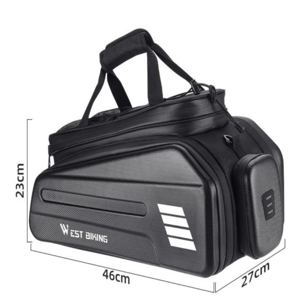 Electric Bike Trunk Bag Structured Easy To Install for Cyclists