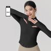 Ladies' Slim-Fit Long Sleeve Yoga Top: Stand Collar, Half Zip, Perfect for Autumn/Winter Pilates & Fitness.