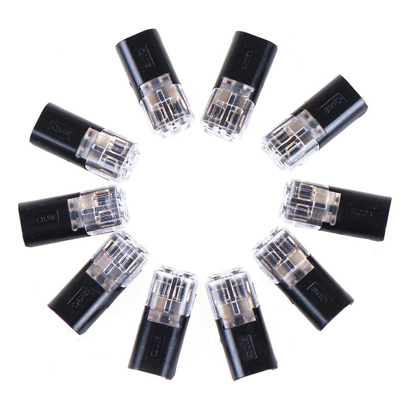 

10Pcs 2Pin Pluggable Spring Lock Wire Connector Cable Crimp Terminal One Size