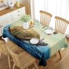 Tischdecke Meeresschildkröte Blaue Ozean-Thema Heimdeko für Rechteckigen Tischdeko Küche Esszimmer Bankett Party Tischdecke