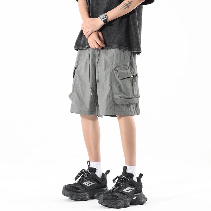 Men's Ice Silk Multi-Pocket Outdoor Casual Shorts